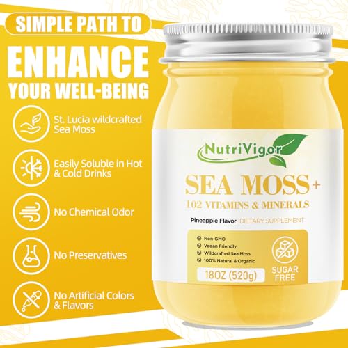 Sea Moss Gel Organic Wildcrafted Irish Supplement Strawberry Banana Flavor k7