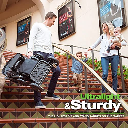 Joovy Caboose Ultralight Sit and Stand Double Stroller, Black T976