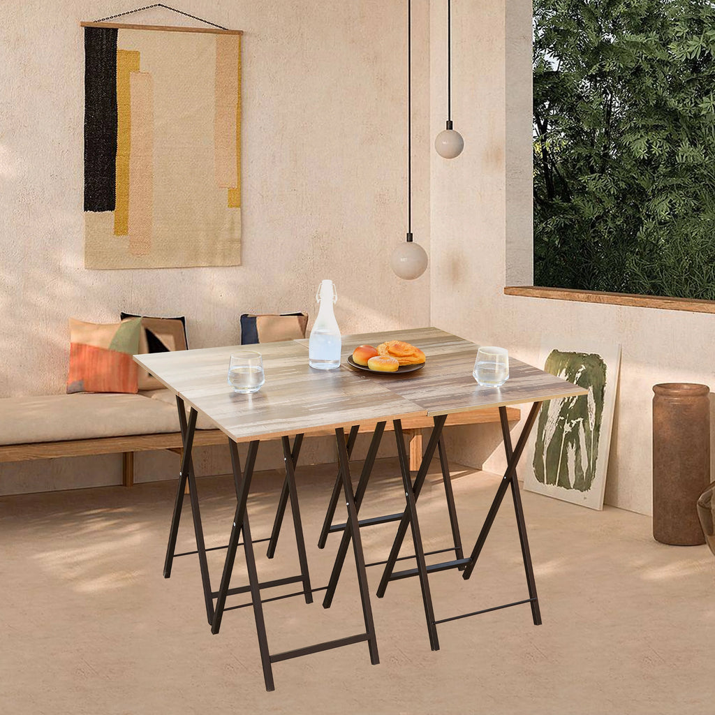 CoSoTower Folding TV Trays for Eating Set of 4 with Stand U836663