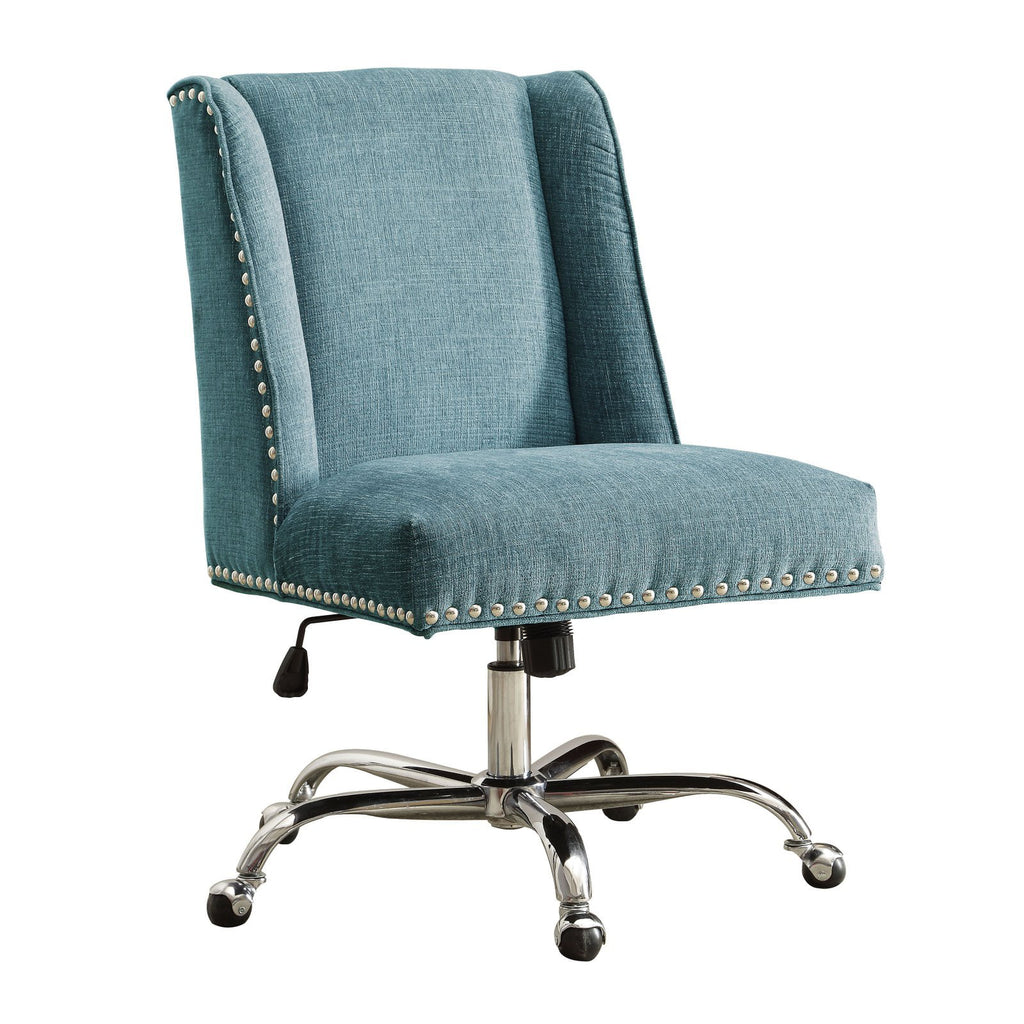 Linon Draper Executive Office Chair Chrome C356912