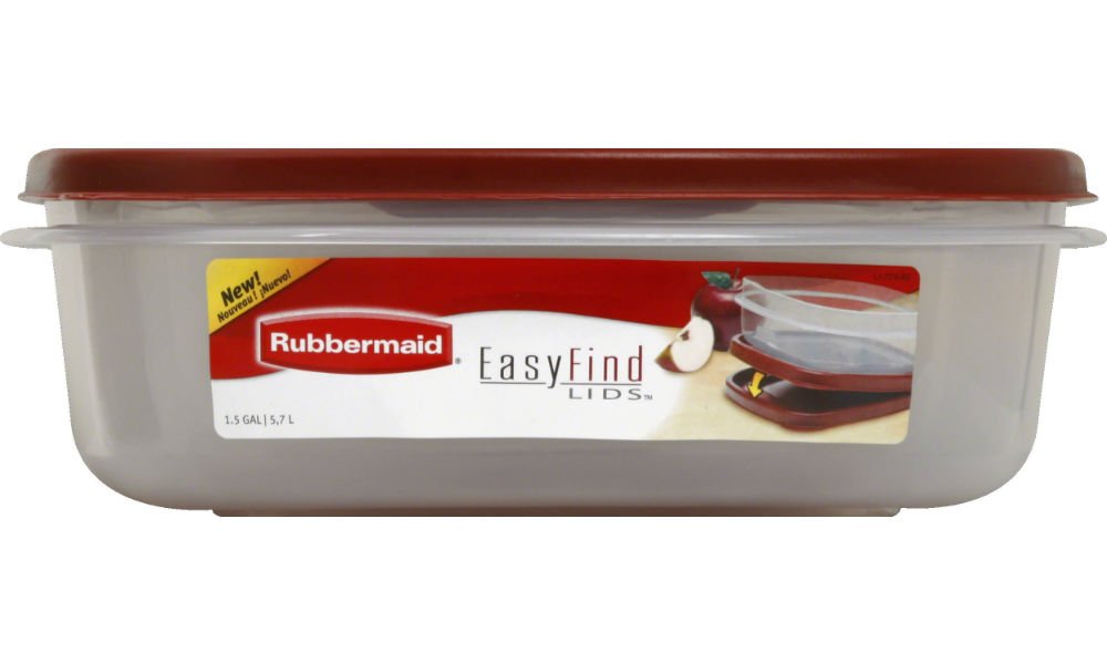 Rubbermaid 24 Cup Rectangle Easy Find Lid Food Storage Container Y433938