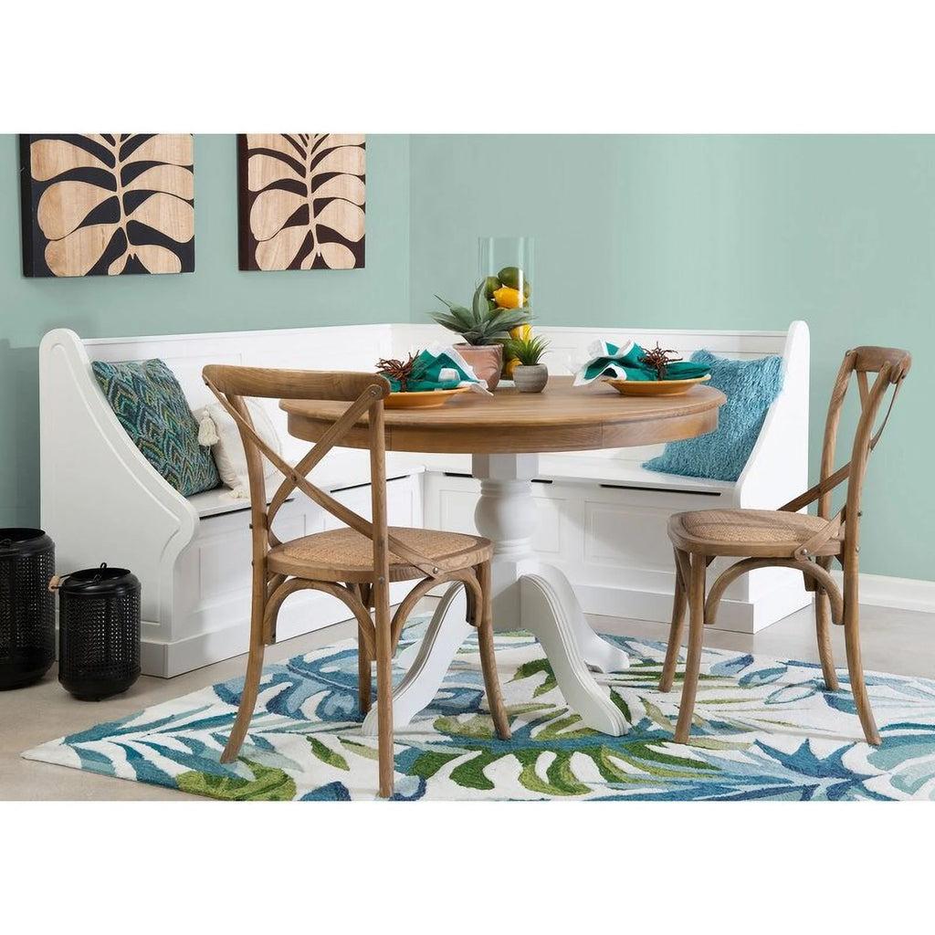 Linon Josie White Corner Breakfast Nook S5793