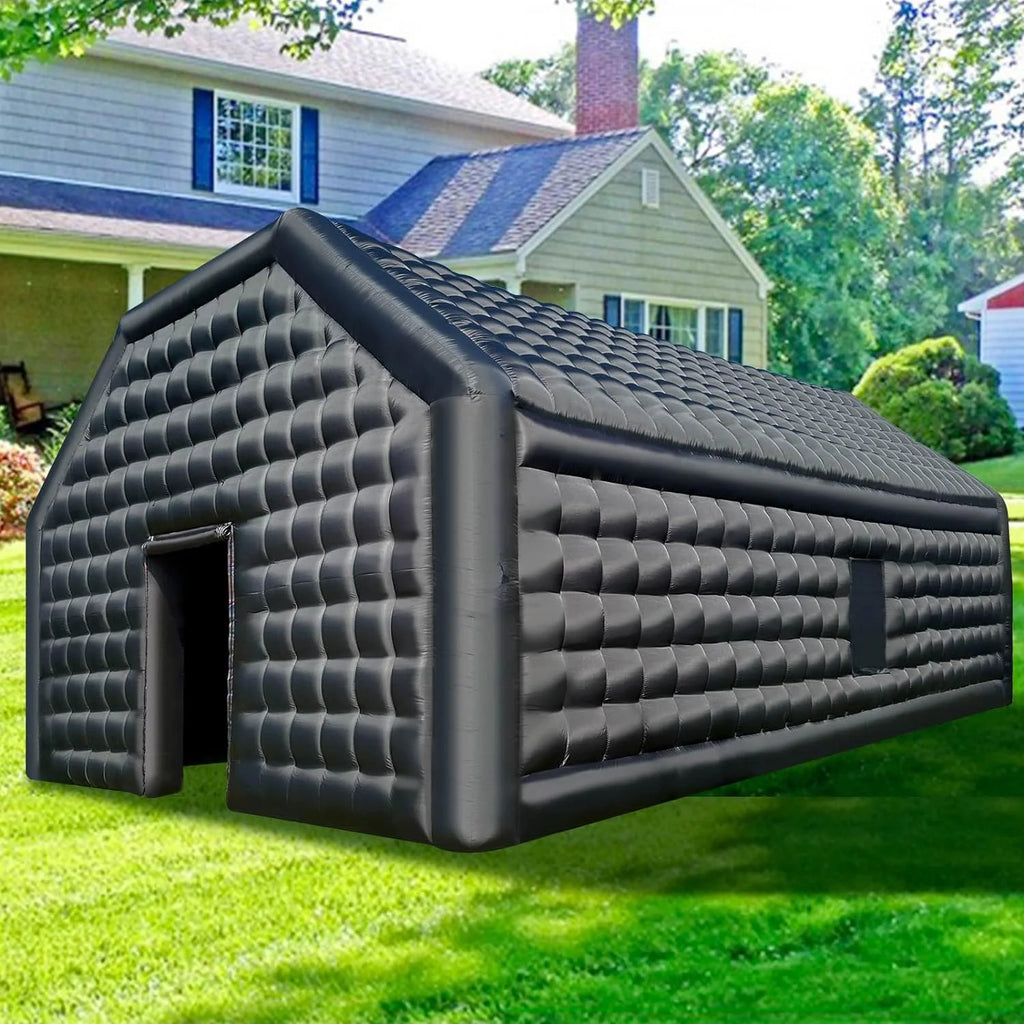 WARSUN Large Black Inflatable Party Tent 30x20x13Ft Disco Cube Gazebo E2252