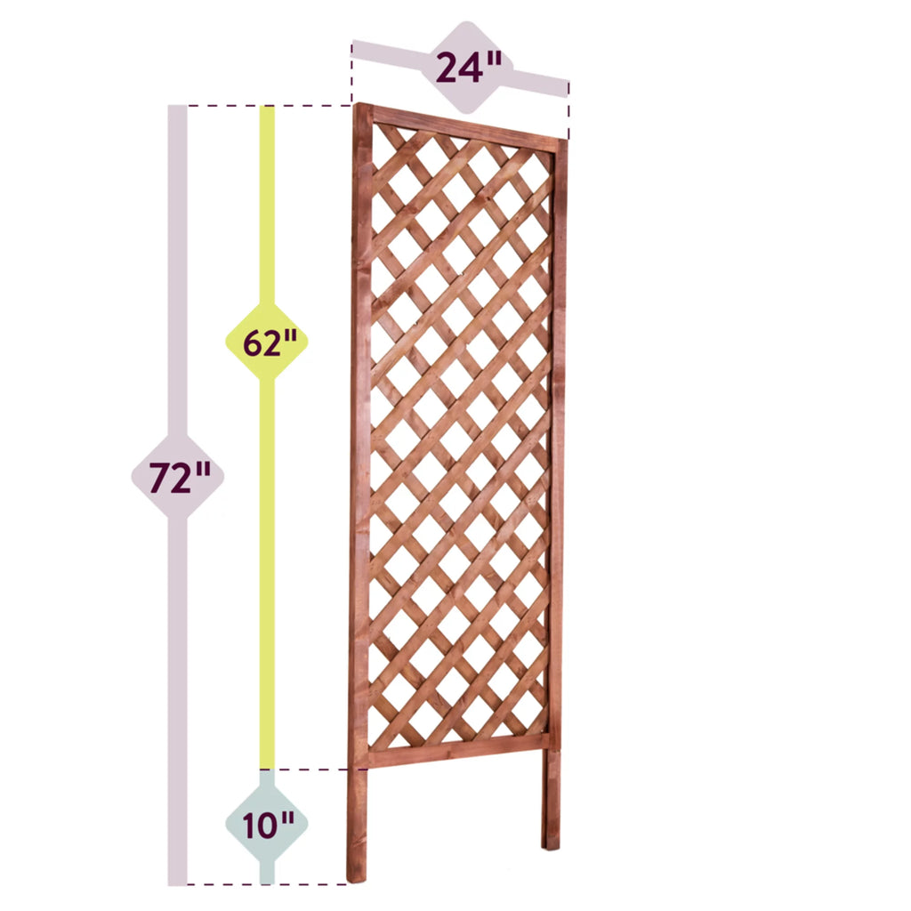 Outdoor Essentials Heirloom 72 in. Walnut-Tone Diamond Lattice Trellis Z7647