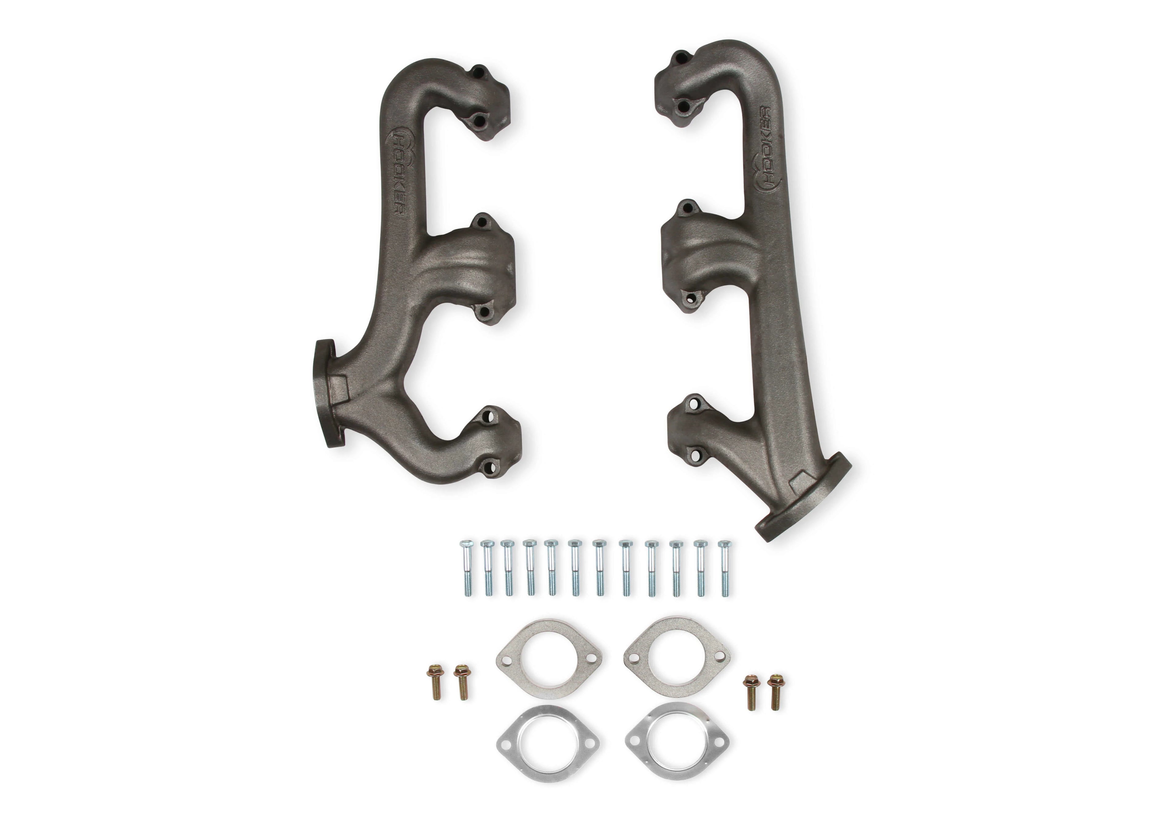 Hooker 8527HKR Cast Iron Exhaust Manifolds D-Port Natural Fits select: 1967-1974 CHEVROLET CAMARO, 1968-1969 CHEVROLET CHEVELLE