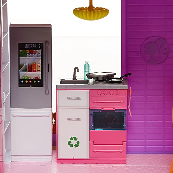 Dollhouse with Elevator, Pool, Slide and 70 Accessories a7