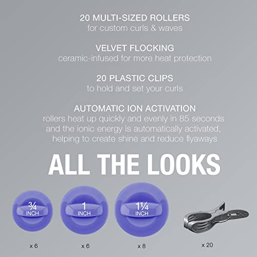 CONAIR INFINITIPRO Ceramic Flocked Hot Roller Set with 20 Rollers O407475