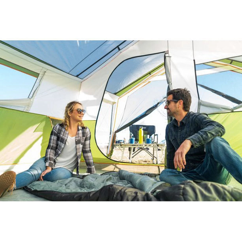 8-Person Family Cabin Tent with Screen Porch Green a7