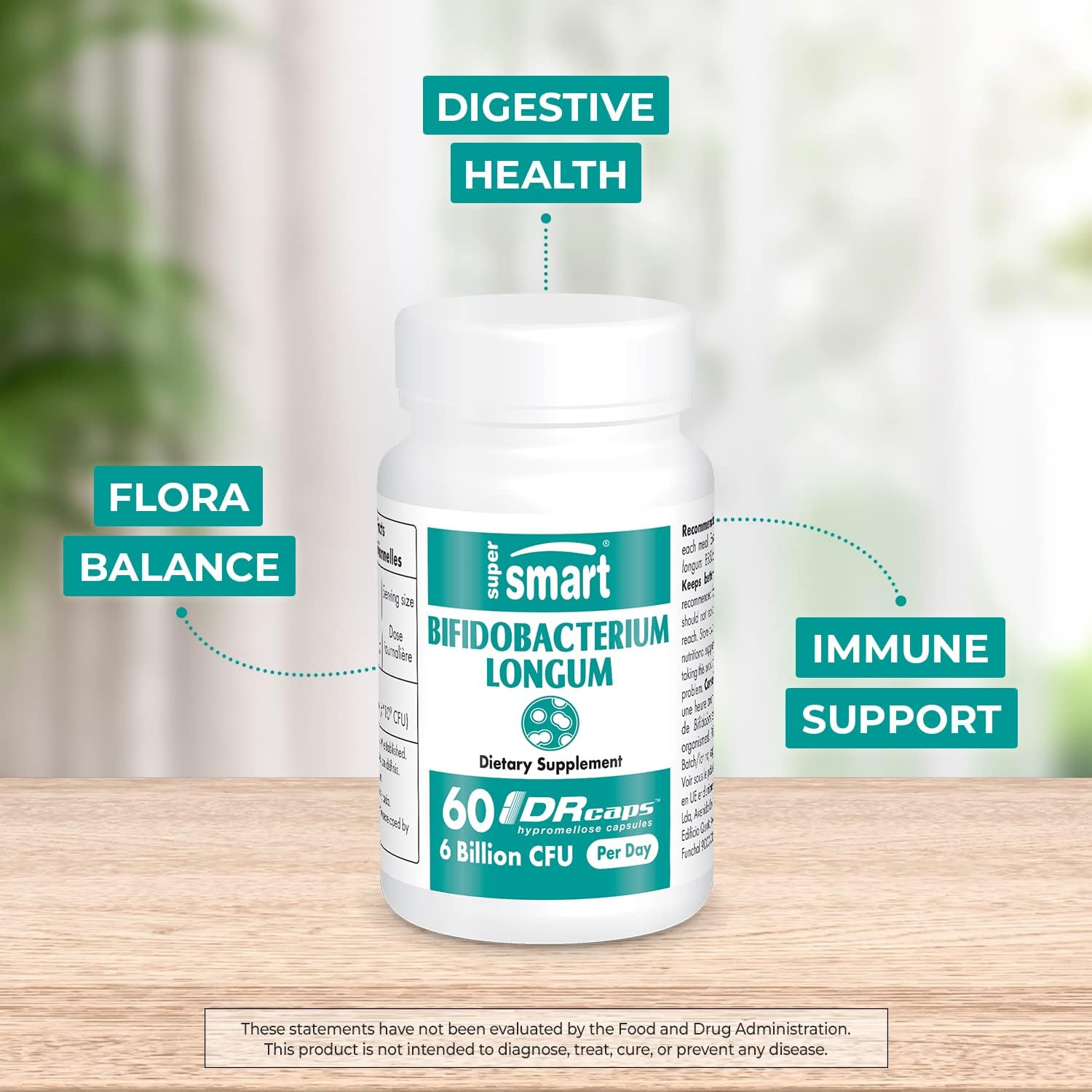 Bifidobacterium Longum Probiotic Supplement 60 Capsules k7