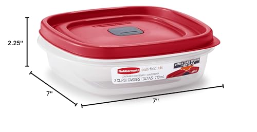 Rubbermaid Easy Find Vented Lid Food Storage Container, 3-Cup I1080
