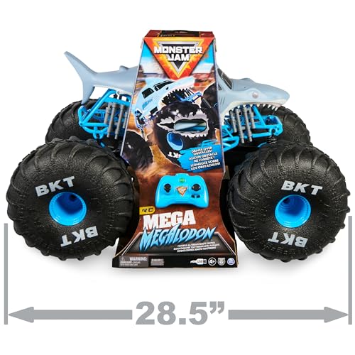 Monster Jam Official Mega Megalodon All-Terrain Remote Control Monster Truck, 1:6 Scale, Kids Toys Ages 4-6+ Y126990