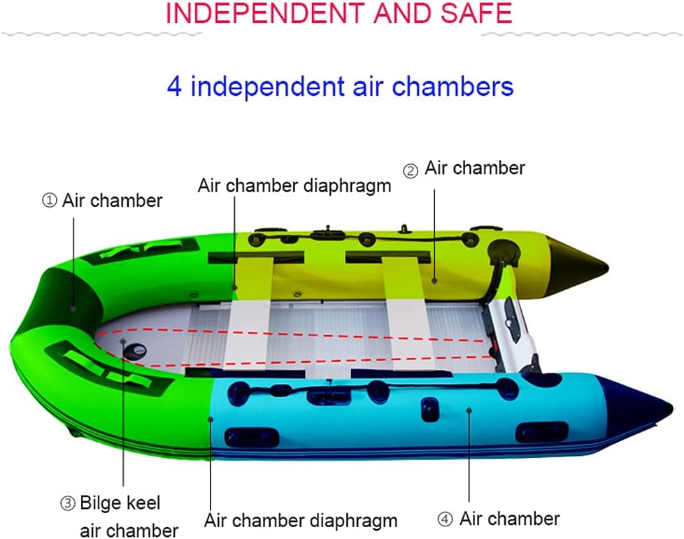 Inflatable Fishing Boat 7.5 ft 2-Person Portable Kayak with Aluminum Bottom A4318