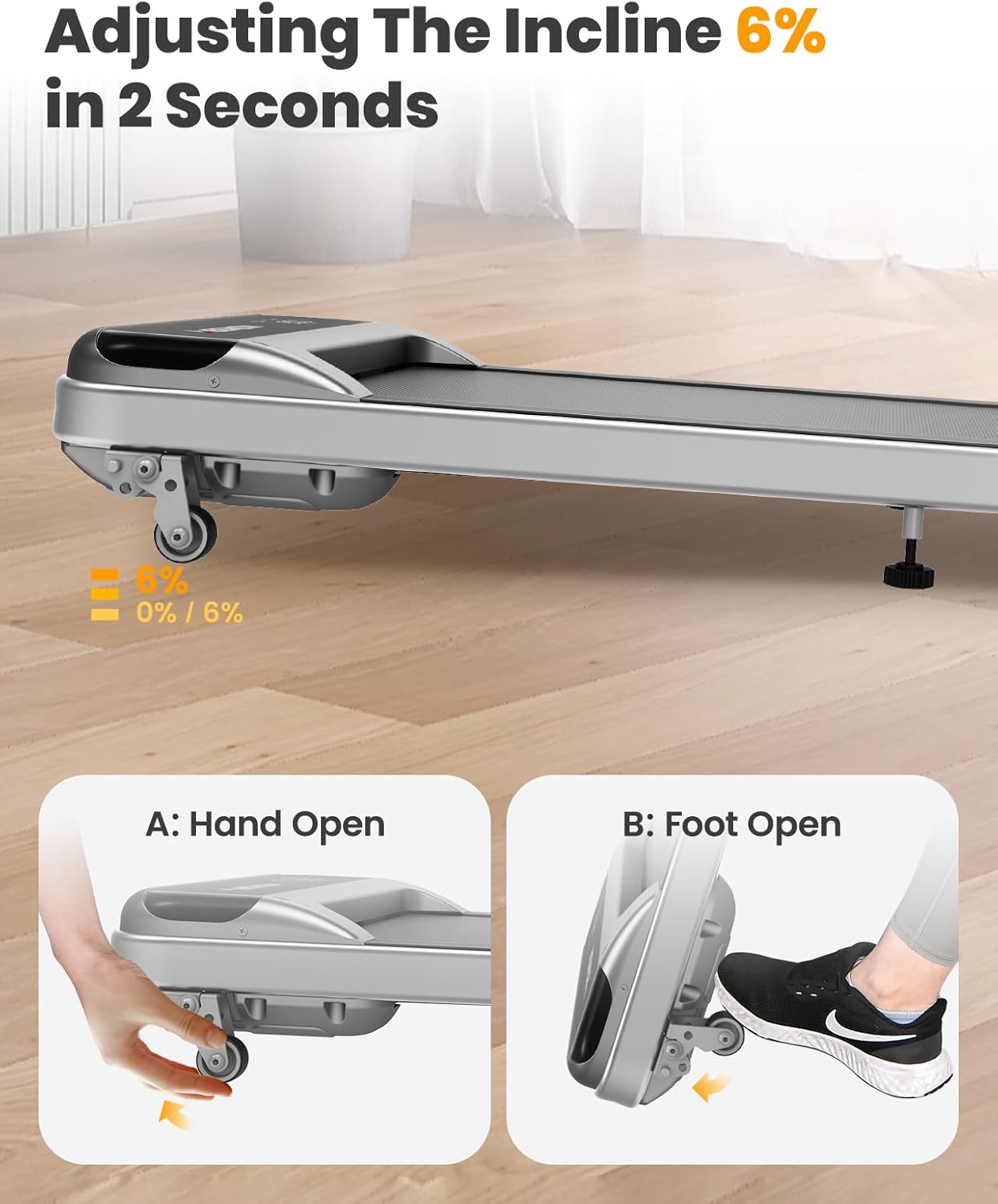 Walking Pad Treadmill for Home Office Remote Control k7m