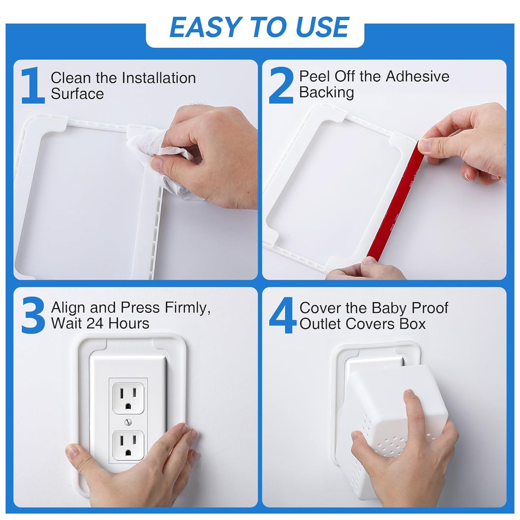 Feekoon 2Pack Extra Large Baby Proof Outlet Covers Box for Childproof F42032