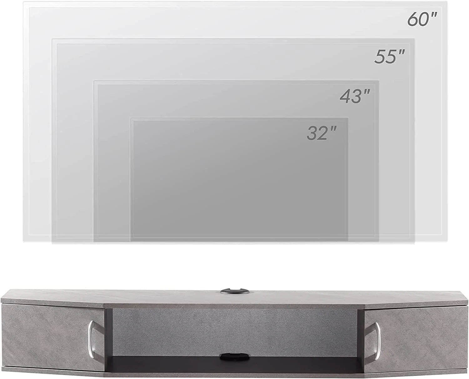 Floating TV Stand with Cabinet, Wall Mounted, 70'' Y5510