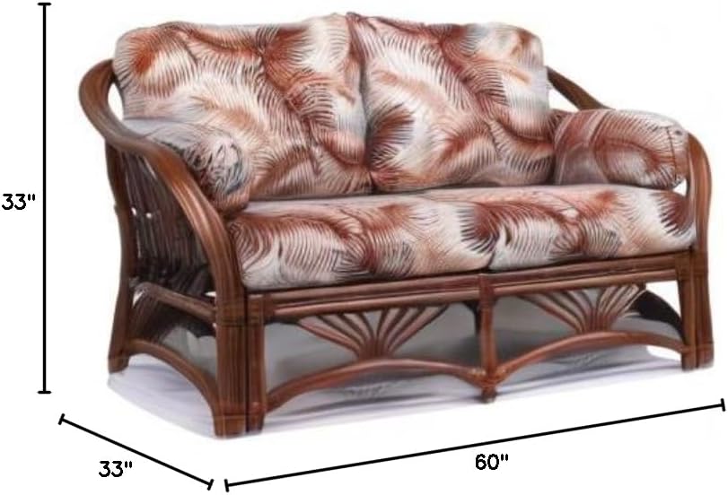 Rattan Loveseat (#1691AW-MS) C8096