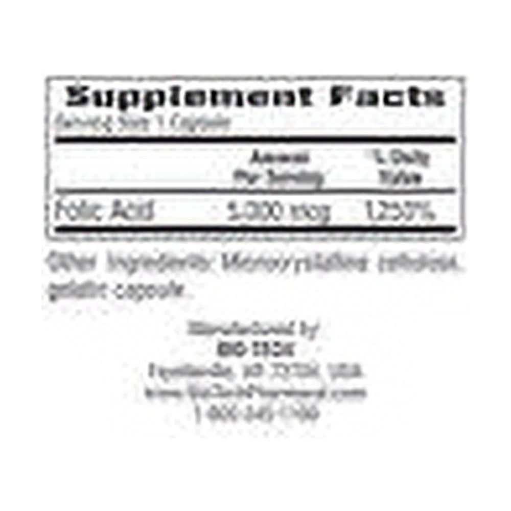 Bio-Tech Pharmacal Folic Acid 5mg, 100 Count, 6 Pack A83619