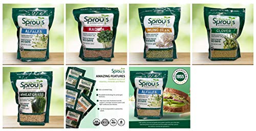 Nature Jims Sprouts Organic Wheatgrass Seeds for Sprouting, Non-GMO W25692