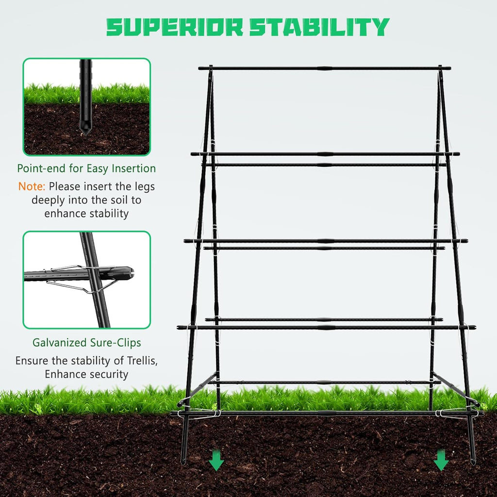 Cucumber Trellis for Climbing Plants A-Frame Garden Support k7m