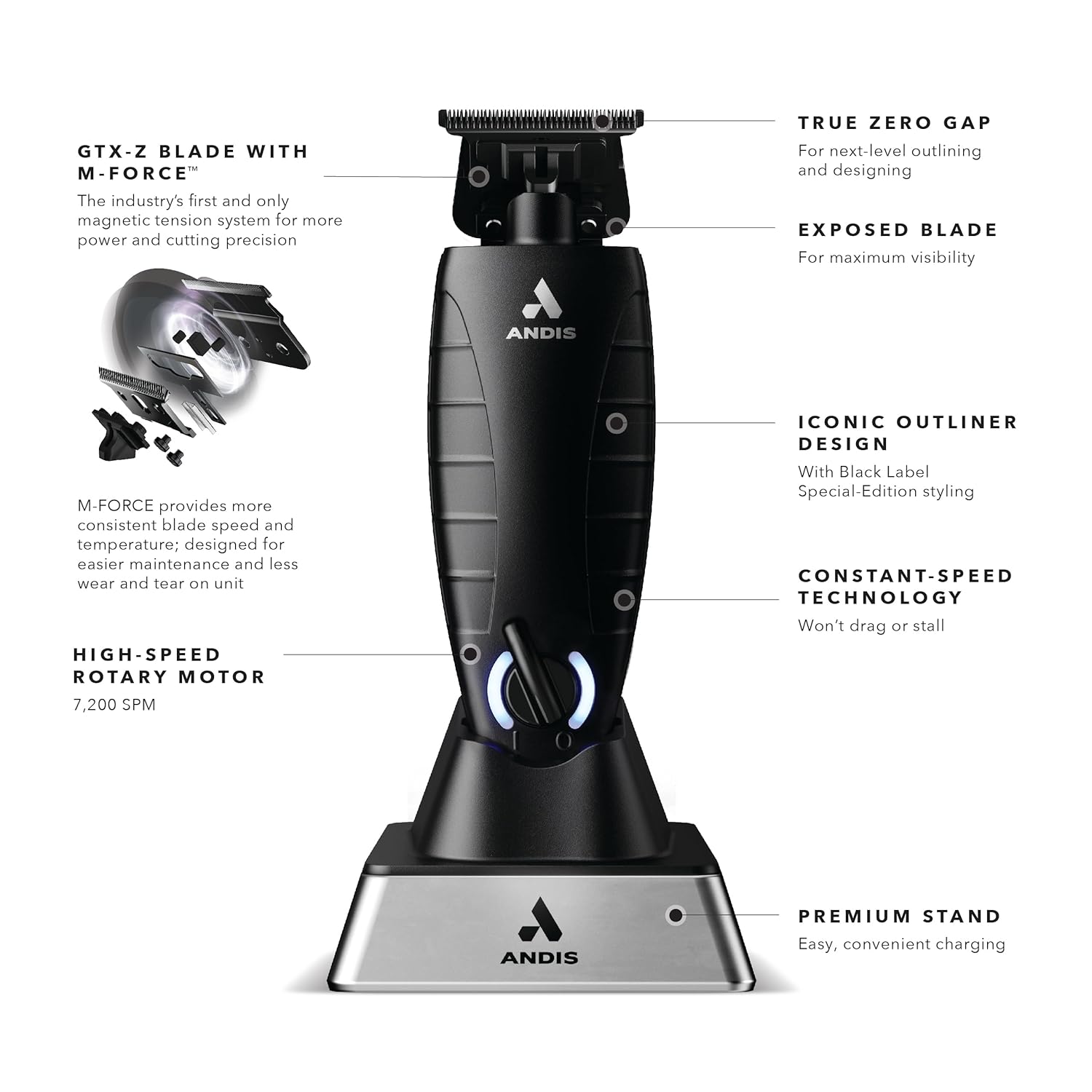 Andis GTX-EXO Black Label Special Edition Cordless Lithium-ion Beard & Hair Trimmer I8211