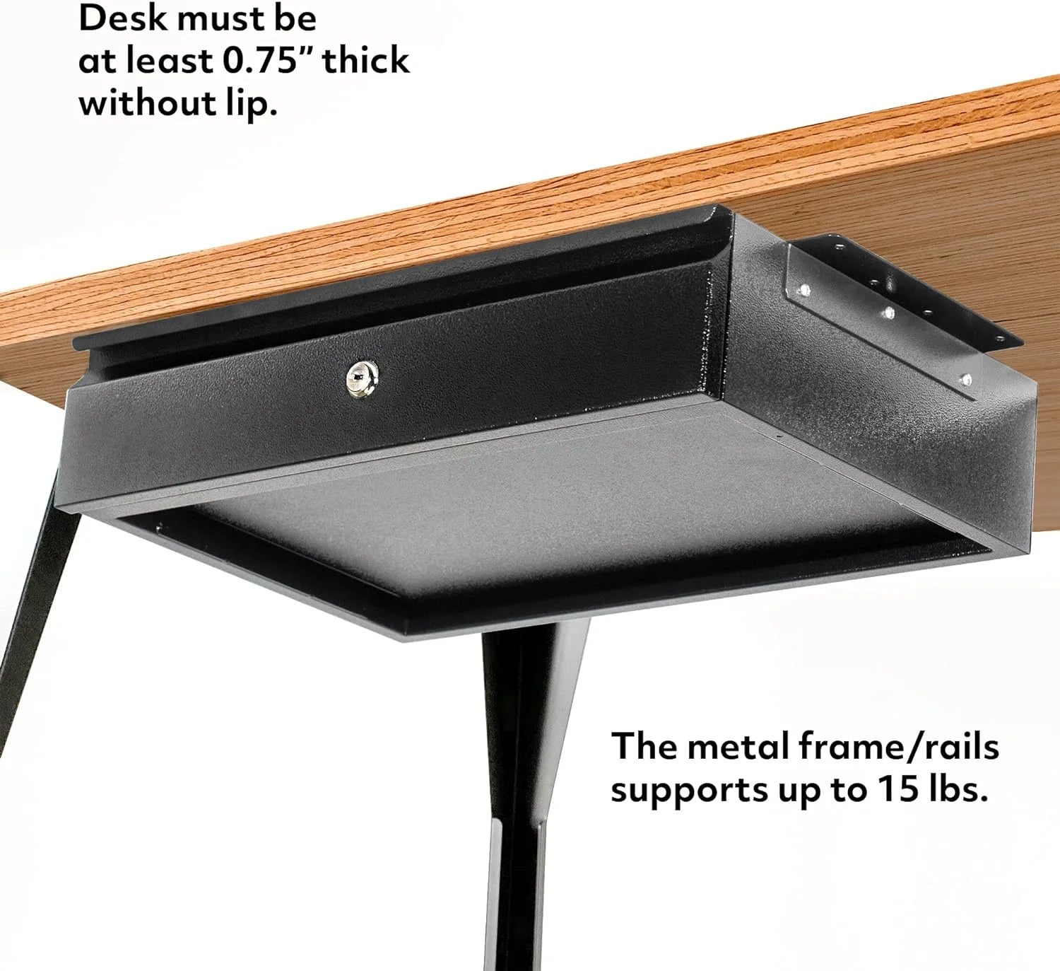 Steel Under Desk Drawer with Lock and Keys for Wooden Desks B877429