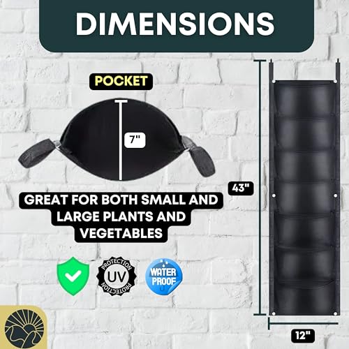 Vertical Wall Planter for Outdoor Plants 64 Pockets a7