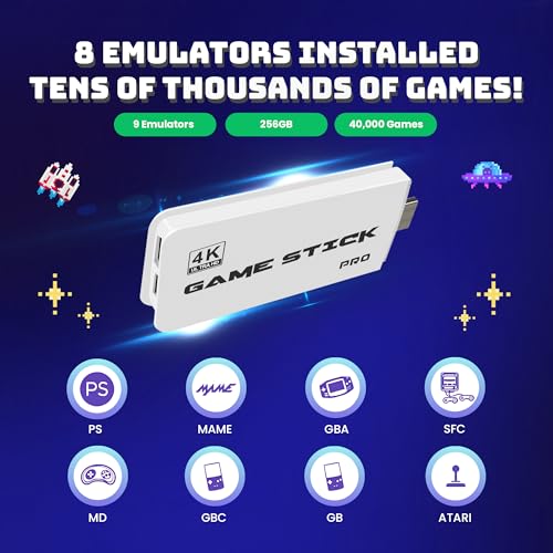 Boltz Retro Stick Gaming Console with 40,000+ Games, 2 Wireless Controllers C756