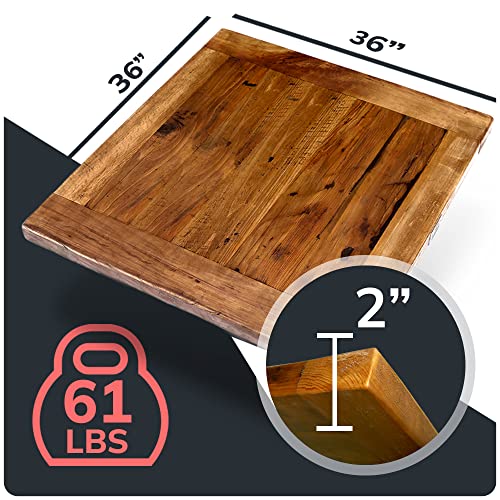 Reclaimed Wood Table Top with Metal Edge, 24" x 48" M9040