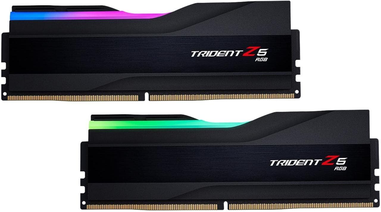 G.SKILL Trident Z5 RGB Series (Intel XMP 3.0) DDR5 RAM 64GB (2x32GB) 5600MT/s CL28-34-34-89 1.35V Desktop Computer Memory UDIMM - Matte Black (F5-5600J2834F32GX2-TZ5RK)