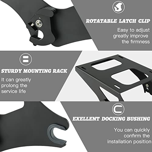 Detachable Tour Pack Luggage Rack for Harley Davidson Touring 2014-2021, Black F339
