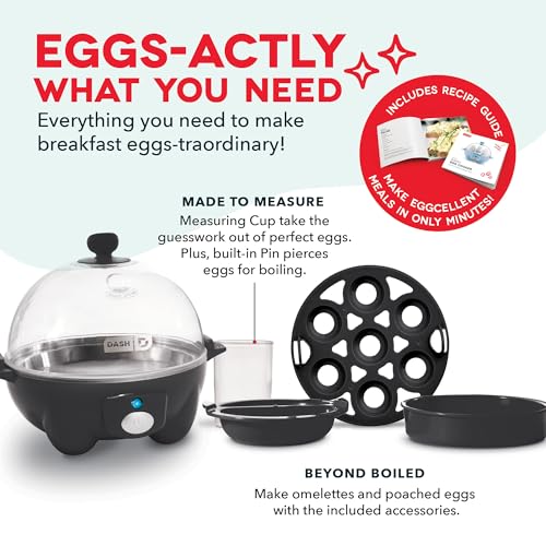 Egg Cooker 6 Capacity Electric Auto Shut Off Black a7