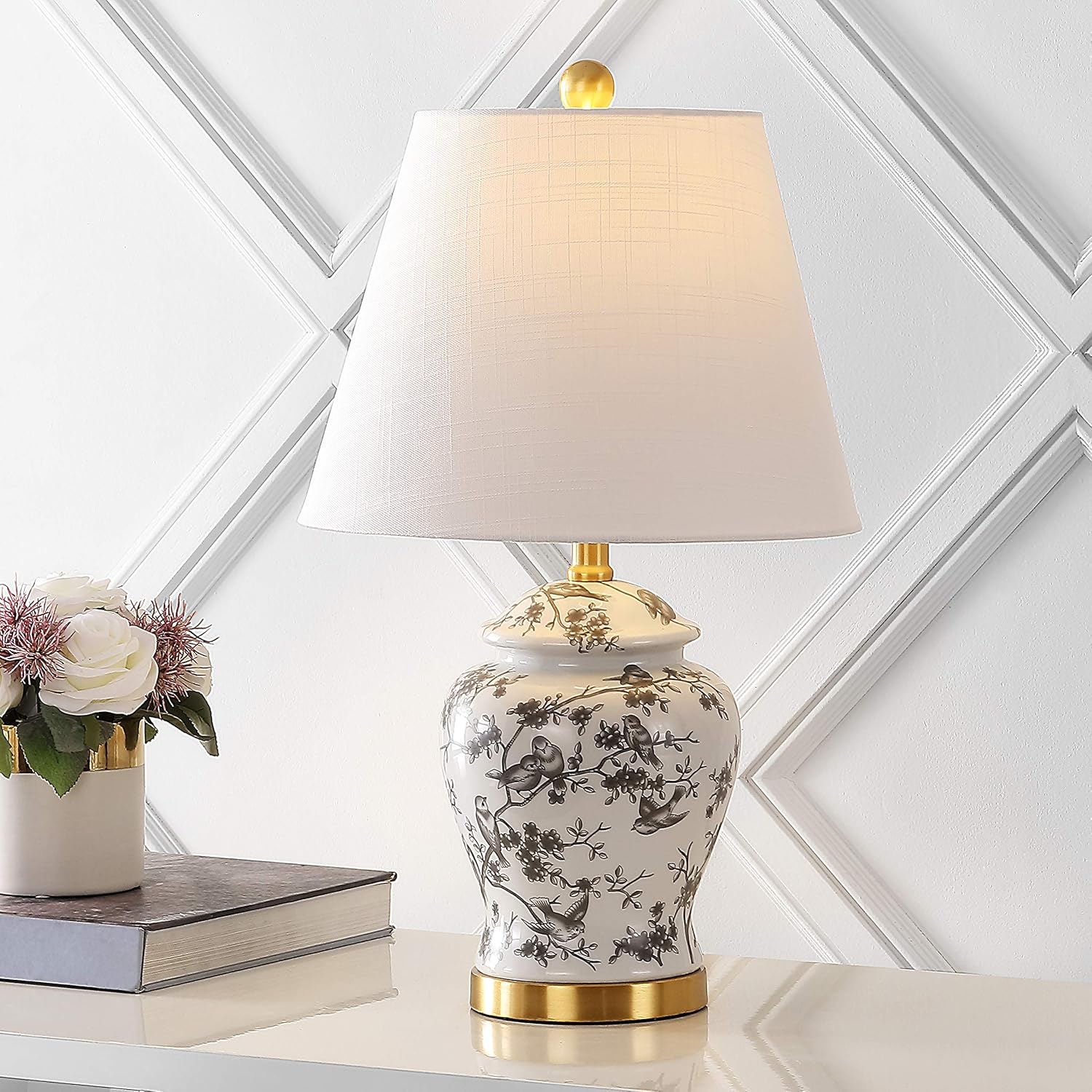 Chinoiserie LED Table Lamp for Bedroom Office A7