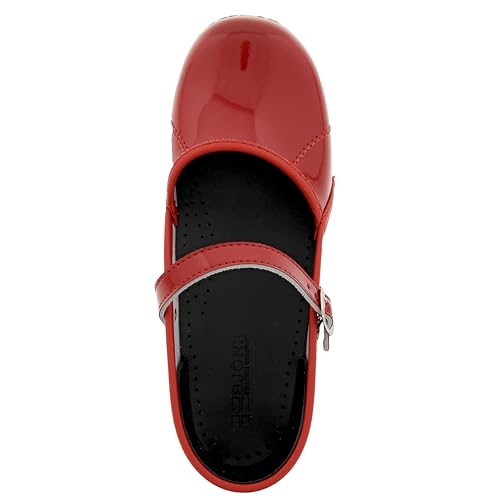 Women's Leather Mary Jane Clogs a7