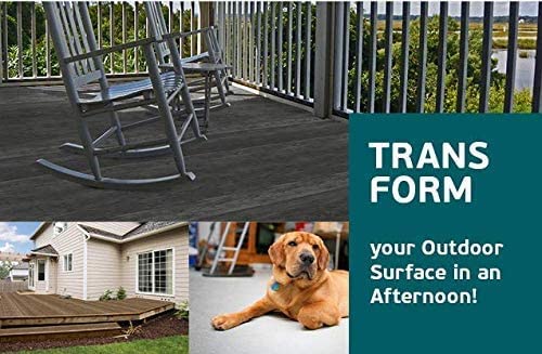 Outdoor Flooring Roll Grey Oak Wood 72 sq ft Waterproof All-Weather Deck Patio Cover a7