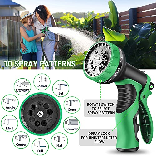 Expandable Garden Hose with Spray Nozzle Brass Fittings k7m
