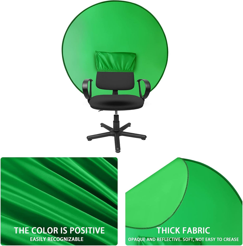 Portable Green Screen Backdrop 56 Collapsible Webcam Background for Home Office Video Conferencing a7