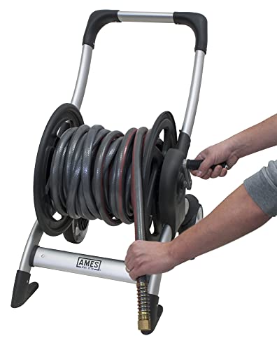 Garden Hose Reel Cart, 200 ft Capacity, Heavy Duty Aluminum 7k