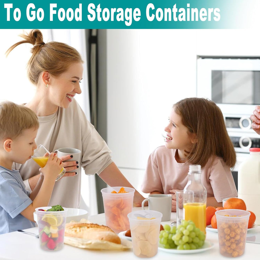 50 Pack 32oz Deli Containers with Airtight Lids, BPA-Free, Leakproof R686477