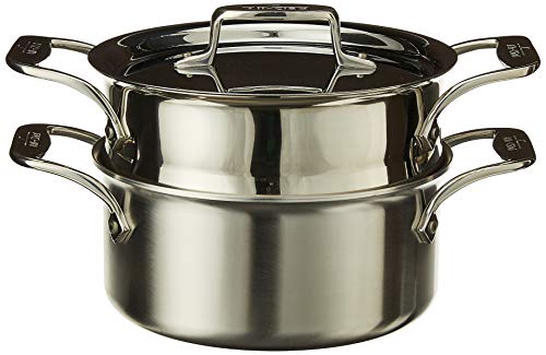 All-Clad D5 Brushed Stainless Steel 3-Quart Casserole with Lid and Steamer D999602