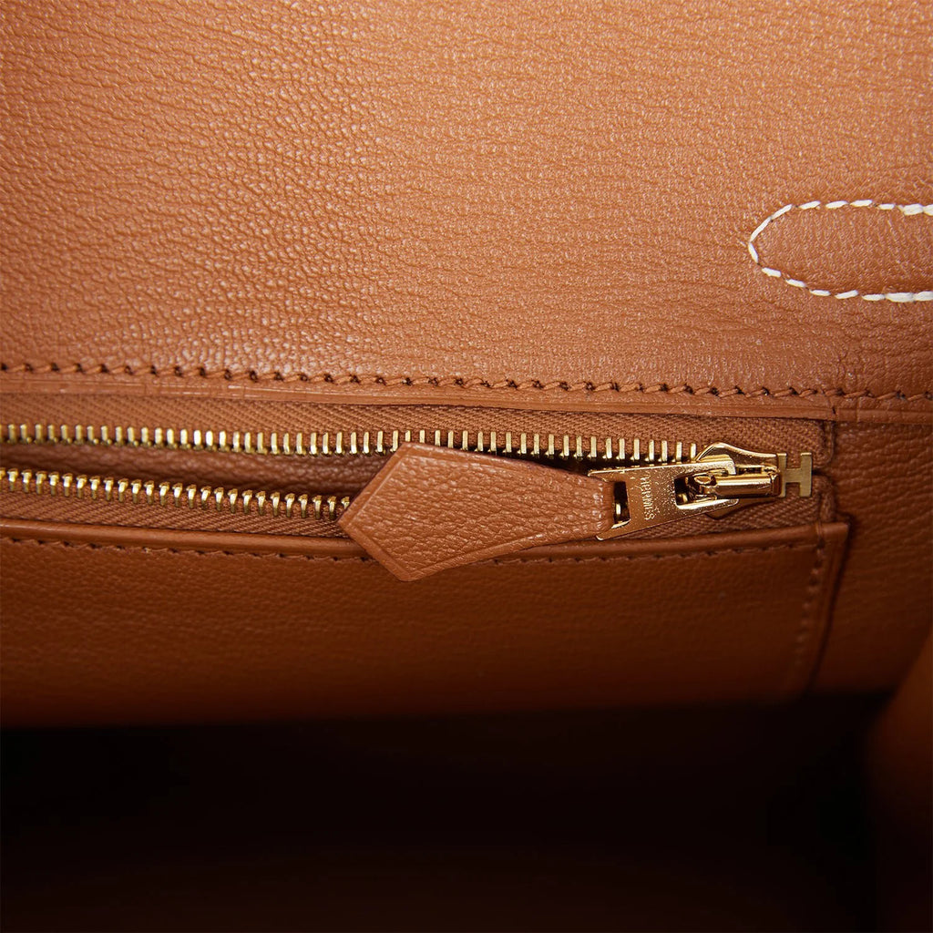 Birkin 25 Togo Leather Handbag Gold Hardware k7m