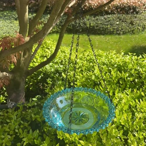 Hanging Bird Bath Bowl Feeder for Garden Patio Decor a7