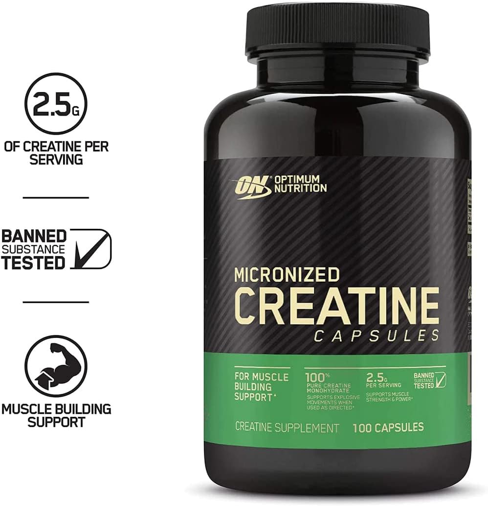 Optimum Nutrition Creatine 2500 Micronized Capsules, 100 Count O494