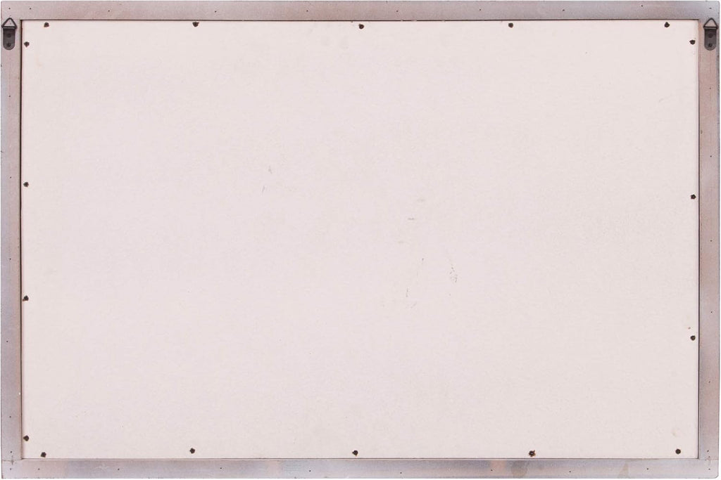 Distressed White Windowpane Wall Mirror k7p