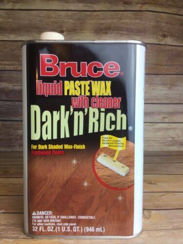 Hardwood Floor Liquid Paste Wax Cleaner Dark Rich Finish k7