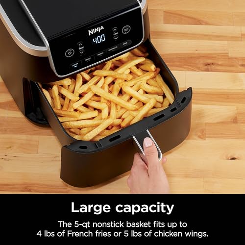 Air Fryer 4-in-1 5 QT Nonstick Basket Grey k7p