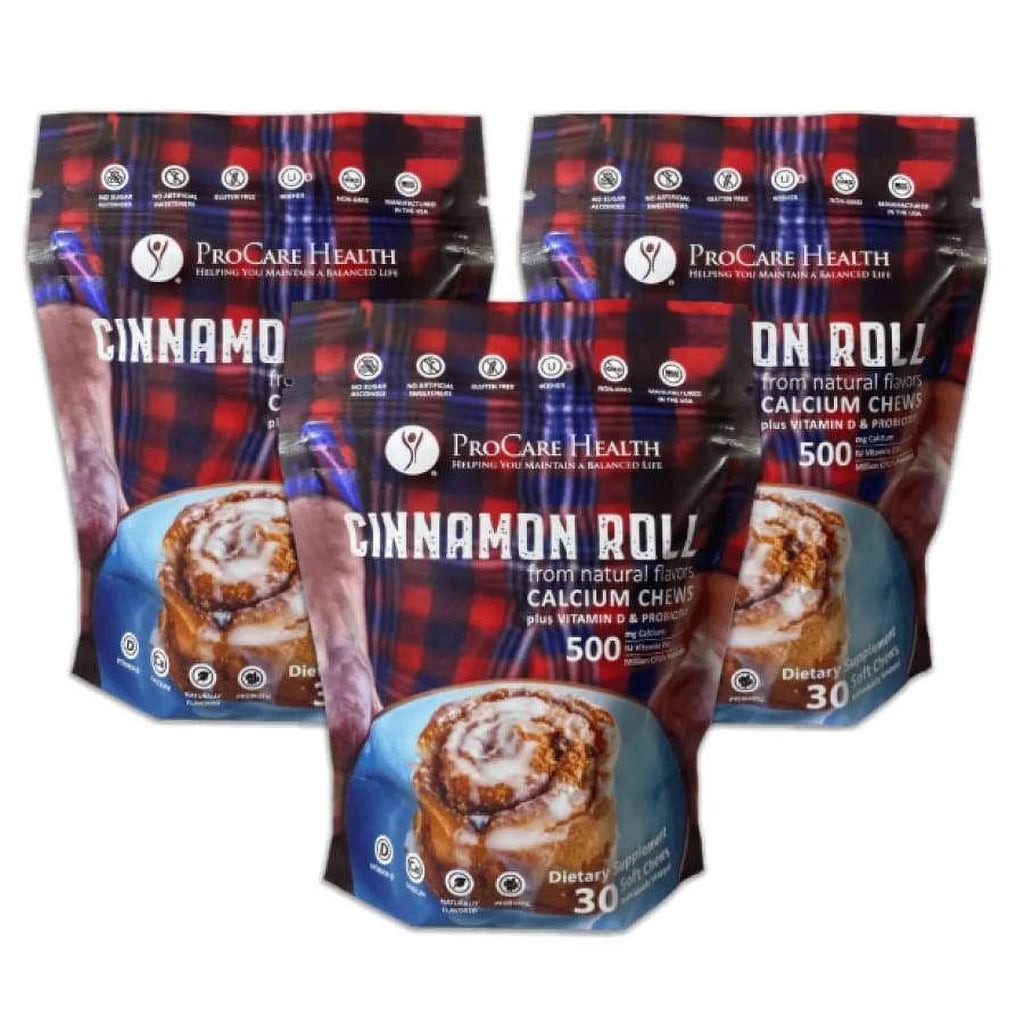 ProCare Health Calcium Soft Chew 500mg - Cinnamon Roll Size: 90 Count