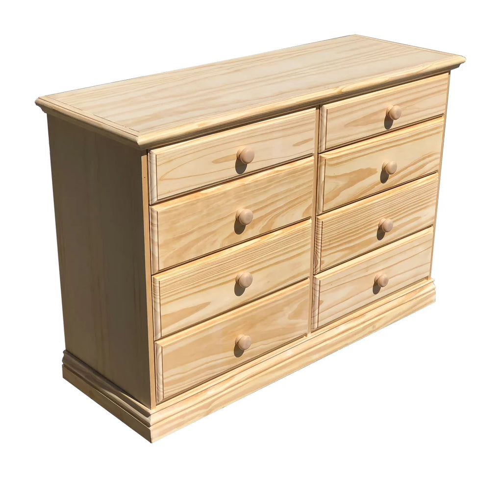 Solid Pine Wood Dresser Chest of Drawers Unfinished B71314