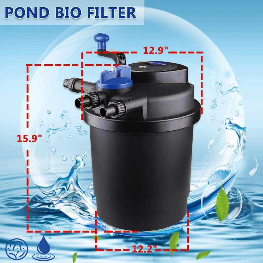 Bio Pressure Filter 1600 Gallons Fishpond Pump k7x
