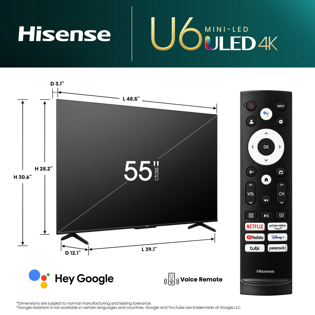 55-Inch Mini-LED QLED Smart TV with Dolby Vision Atmos a7