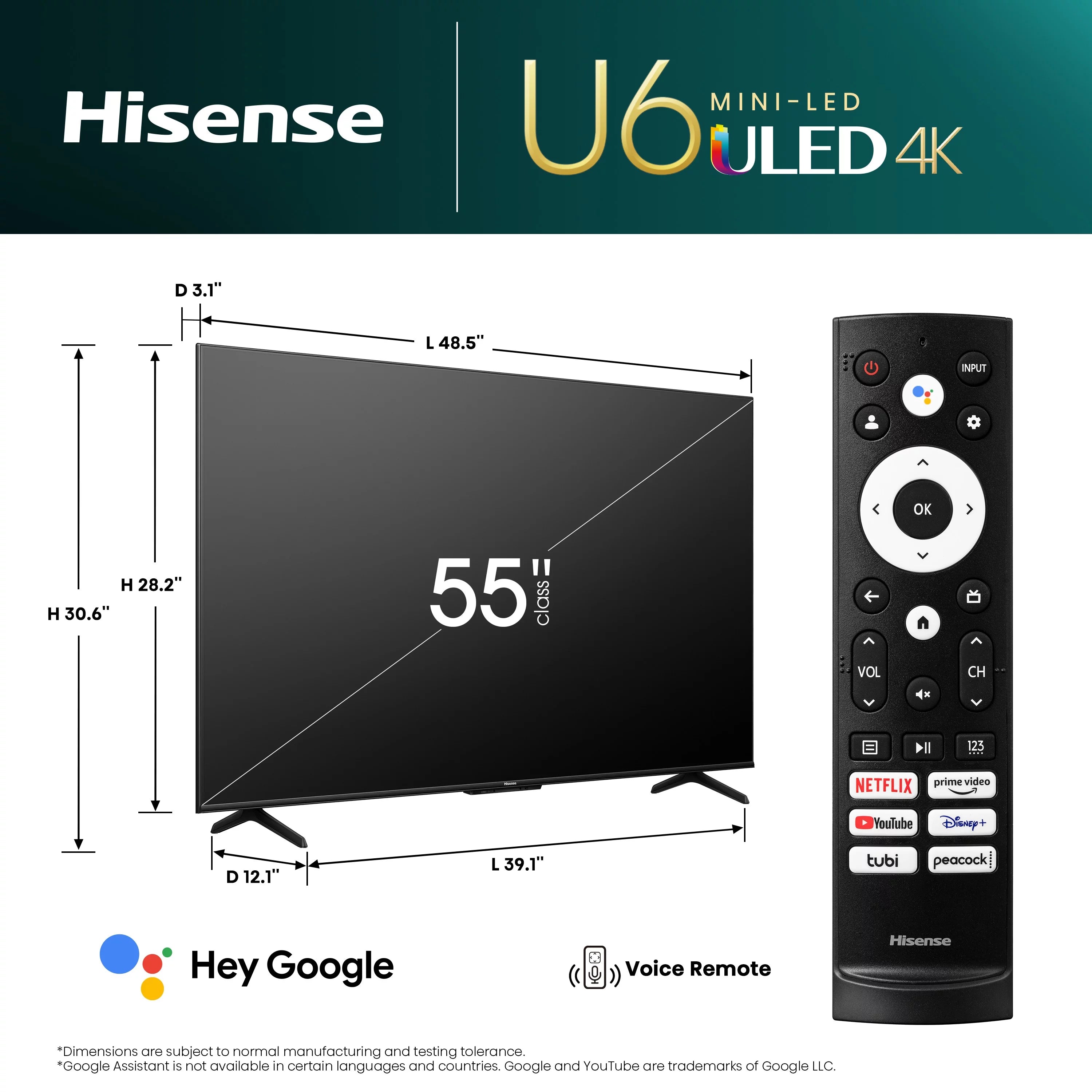 55-Inch Mini-LED QLED Smart TV with Dolby Vision Atmos a7